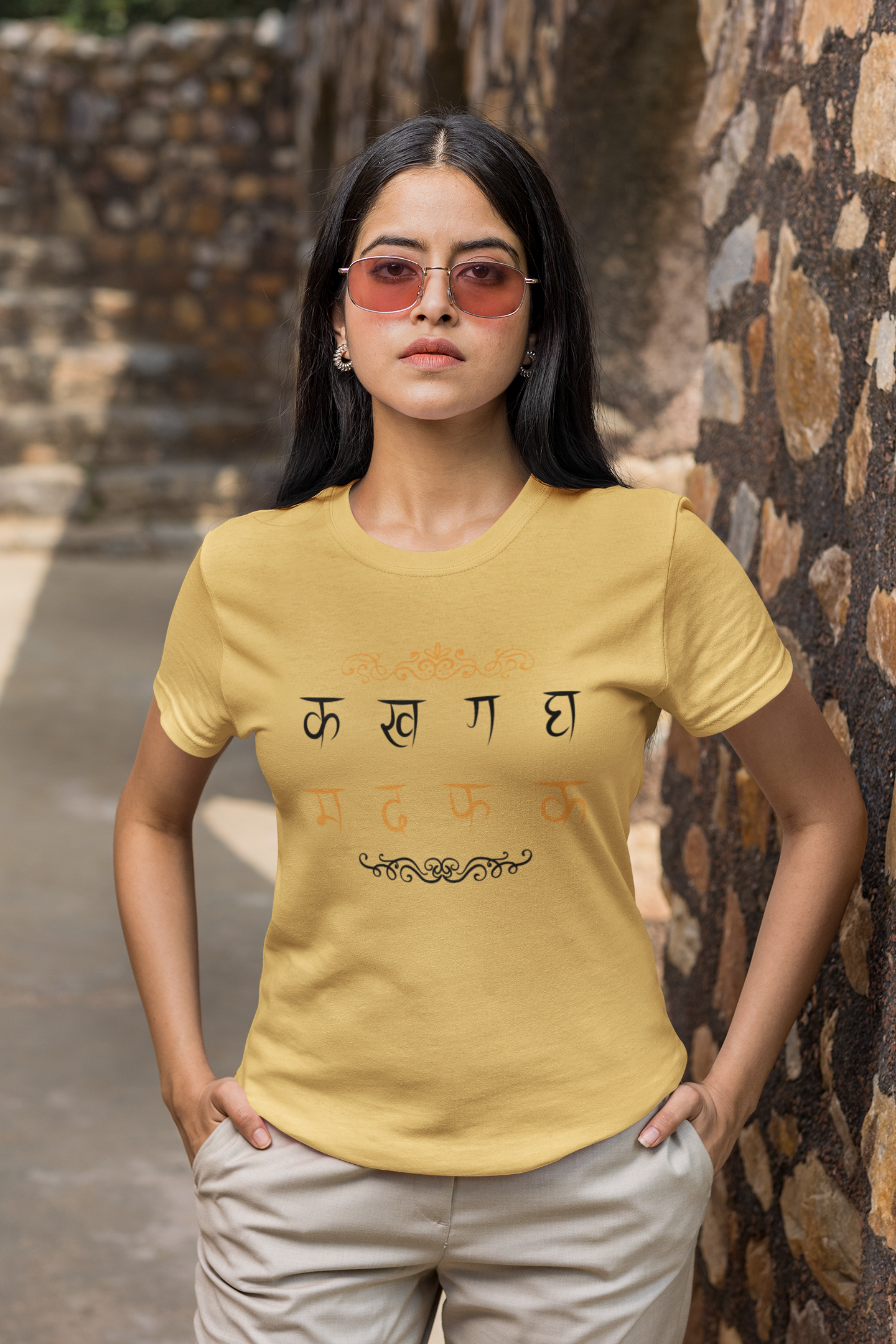 Hindi Typography Classic T-Shirt F-2