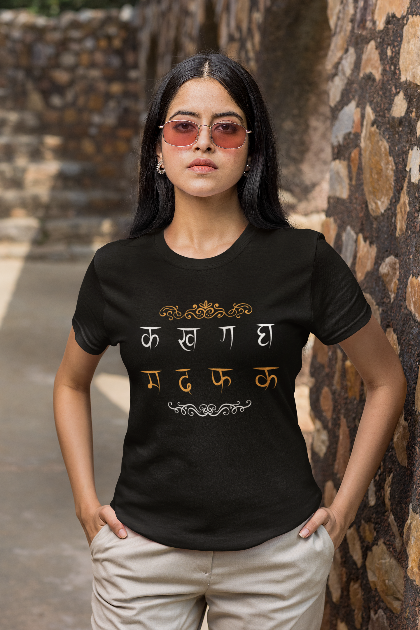 Hindi Typography Classic T-Shirt F-1