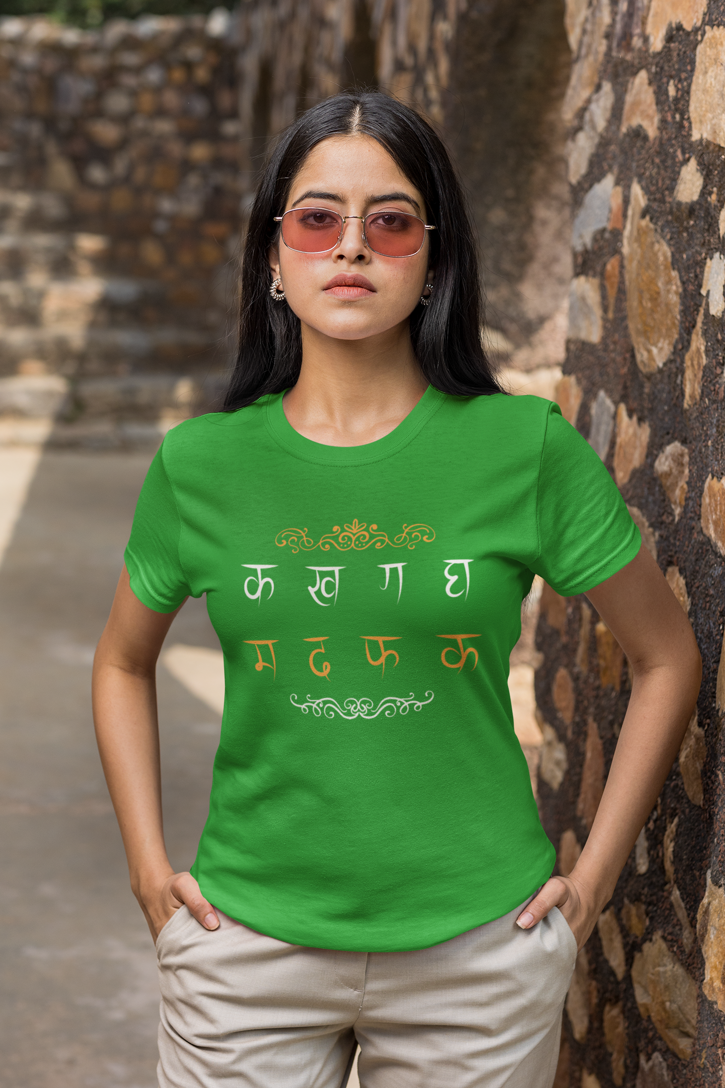 Hindi Typography Classic T-Shirt F-1