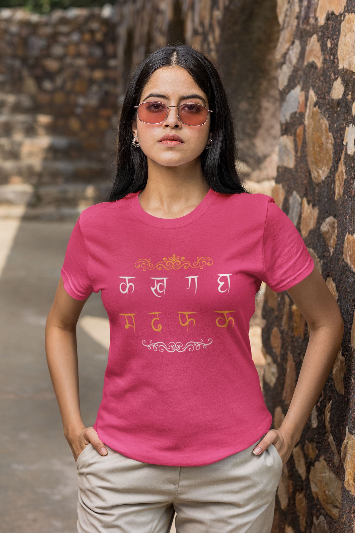 Hindi Typography Classic T-Shirt F-1