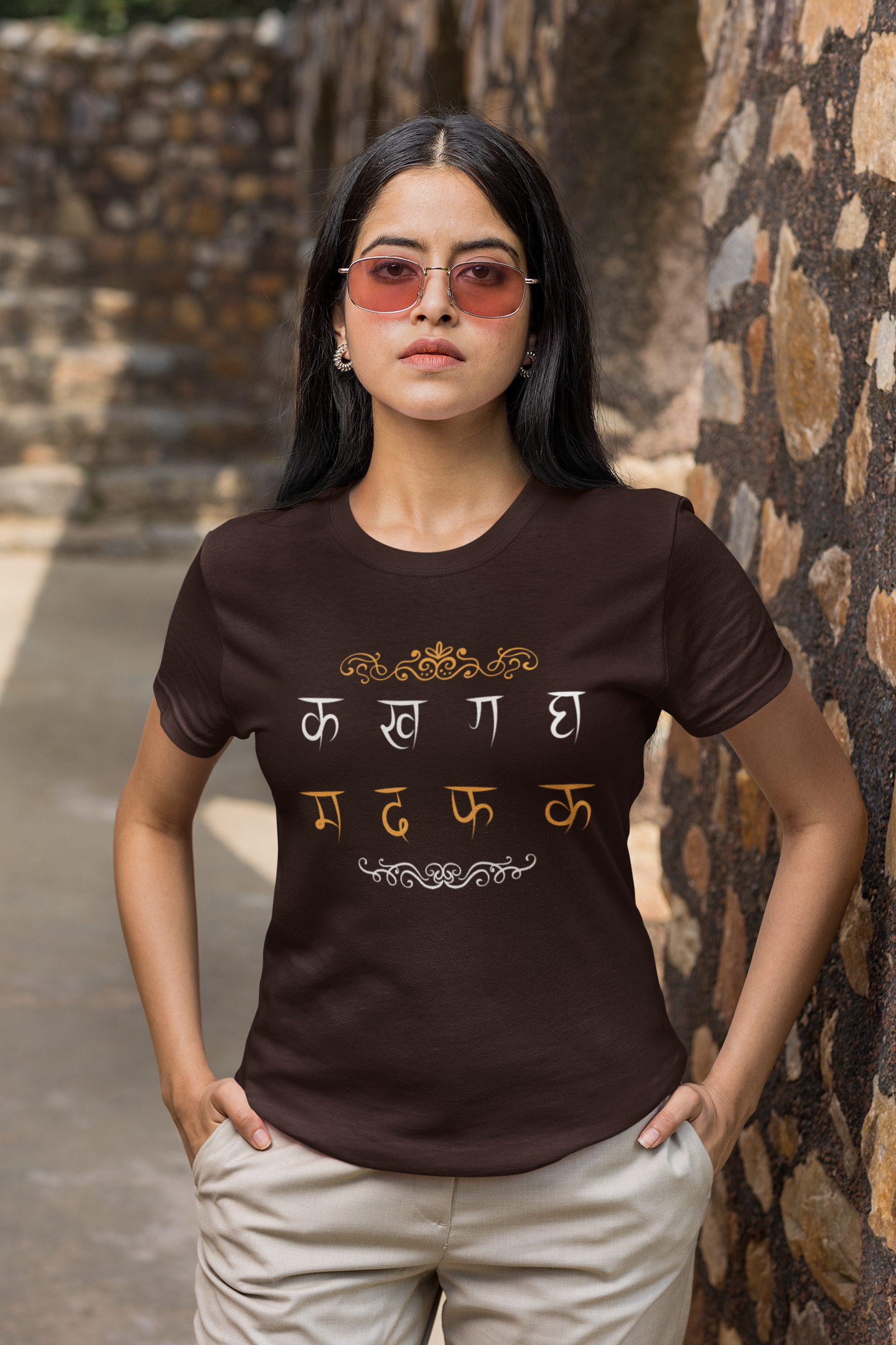 Hindi Typography Classic T-Shirt F-1