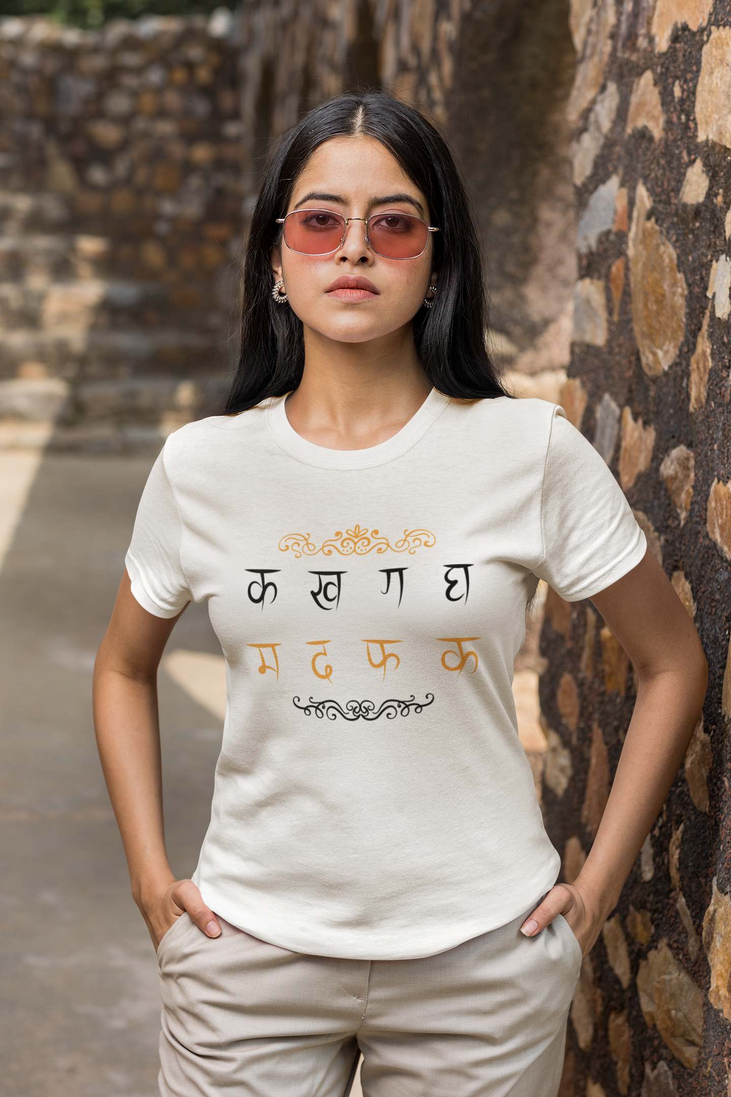 Hindi Typography Classic T-Shirt F-2
