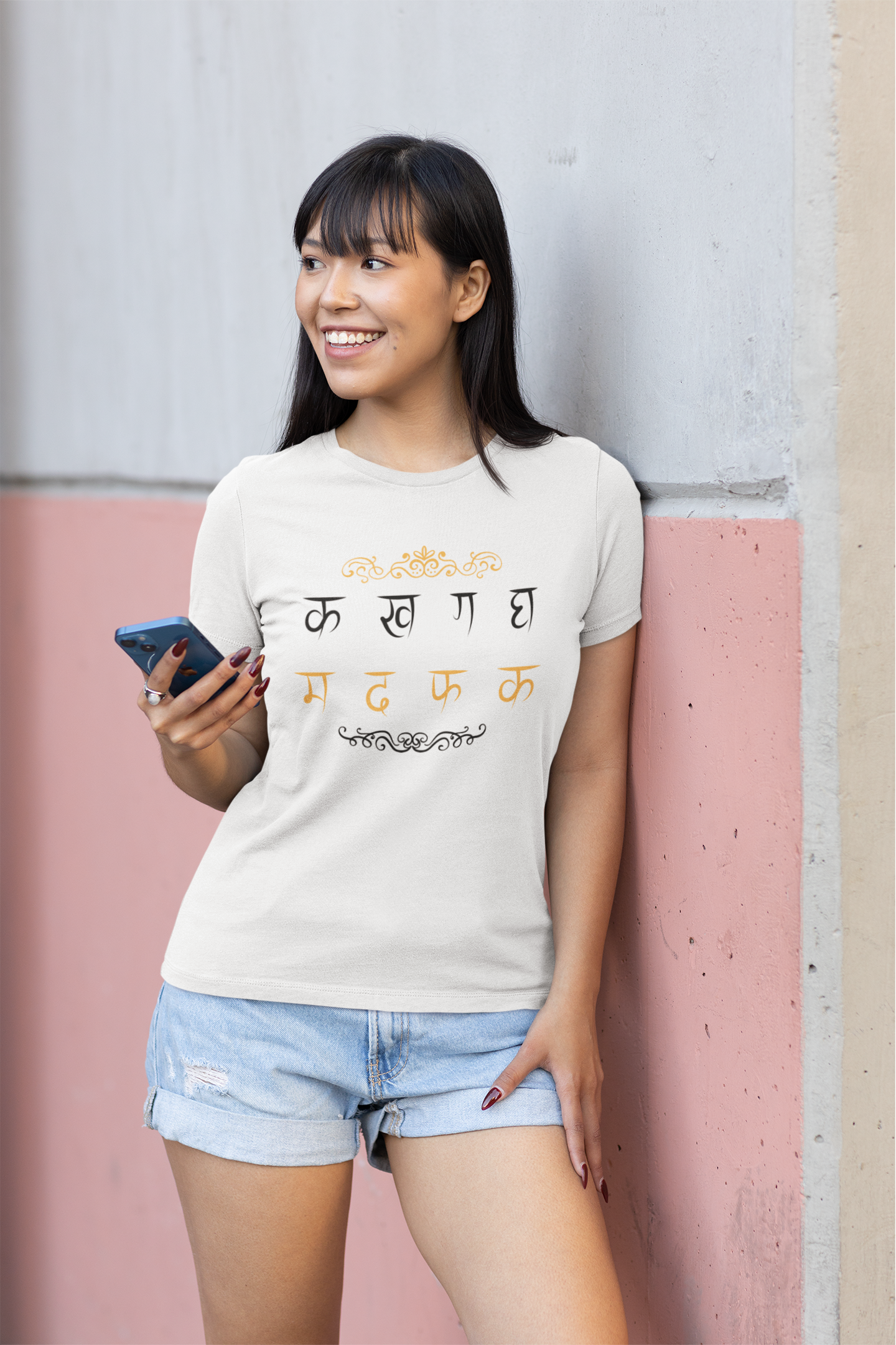 Hindi Typography Classic T-Shirt F-2