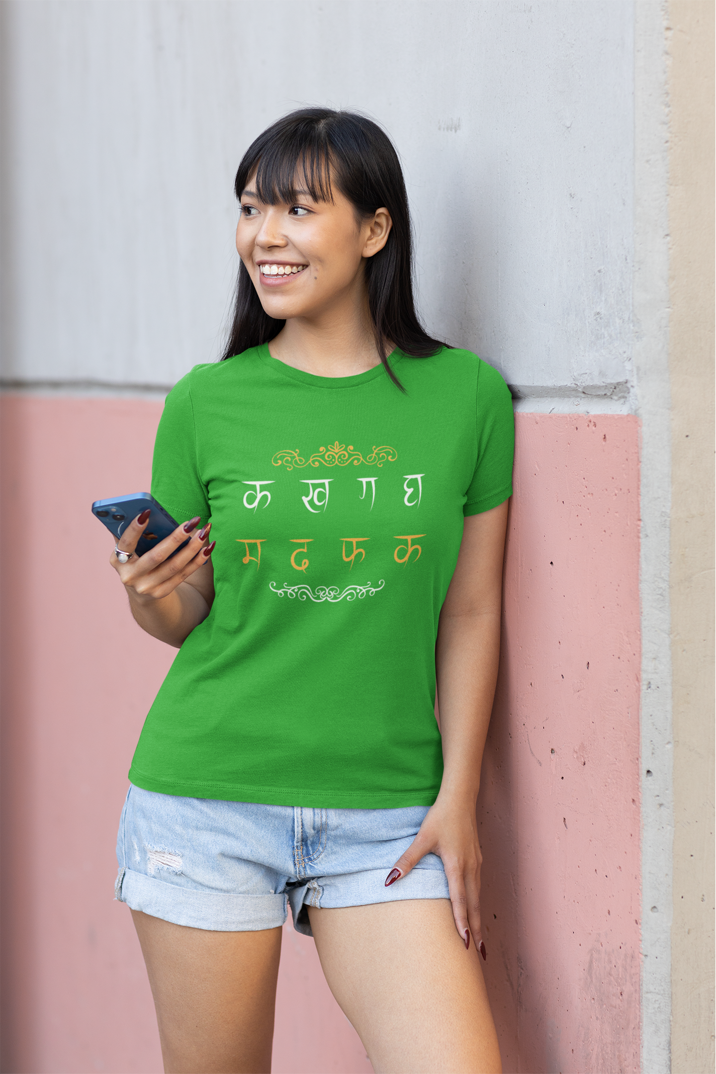 Hindi Typography Classic T-Shirt F-1
