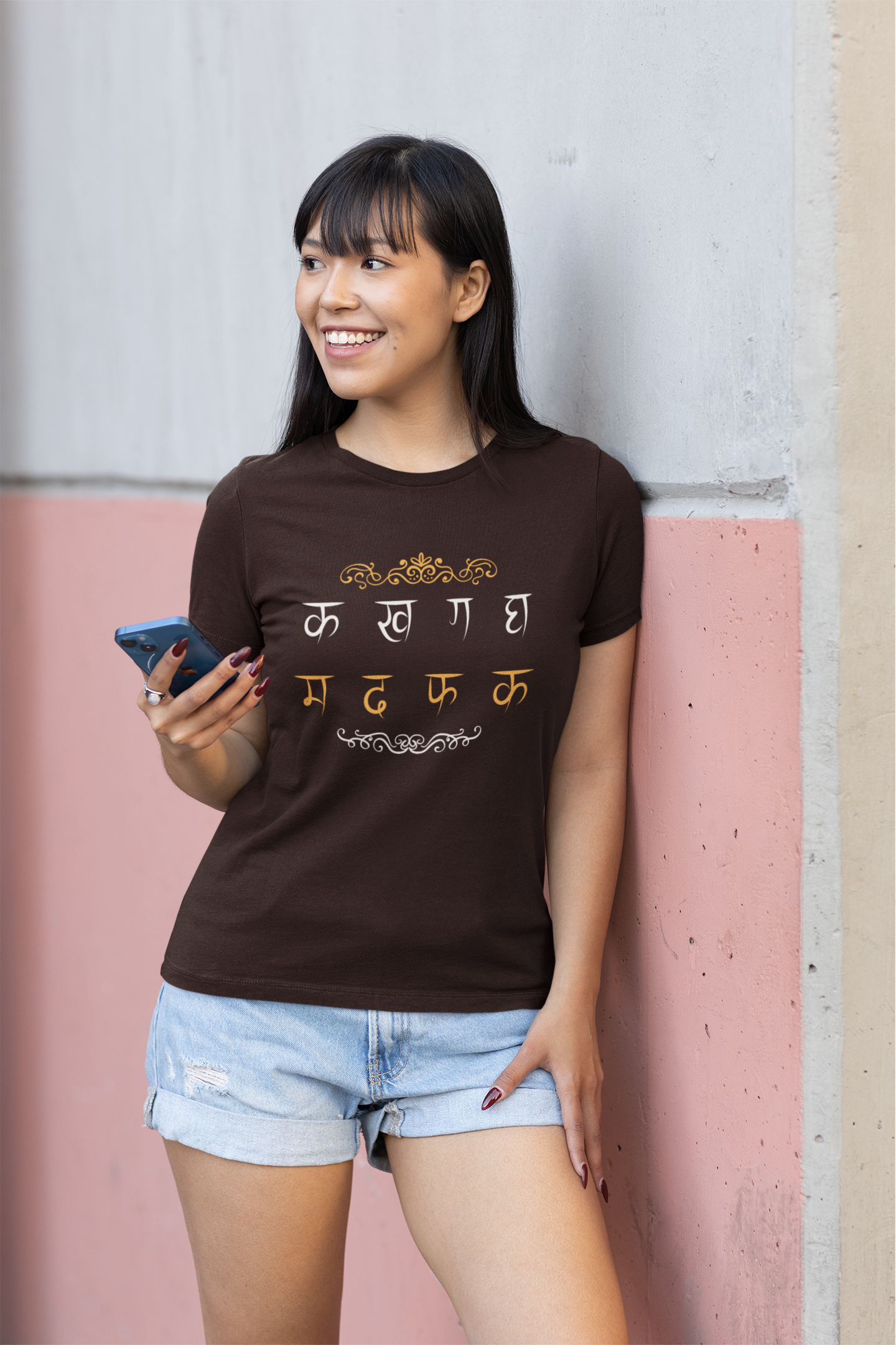 Hindi Typography Classic T-Shirt F-1