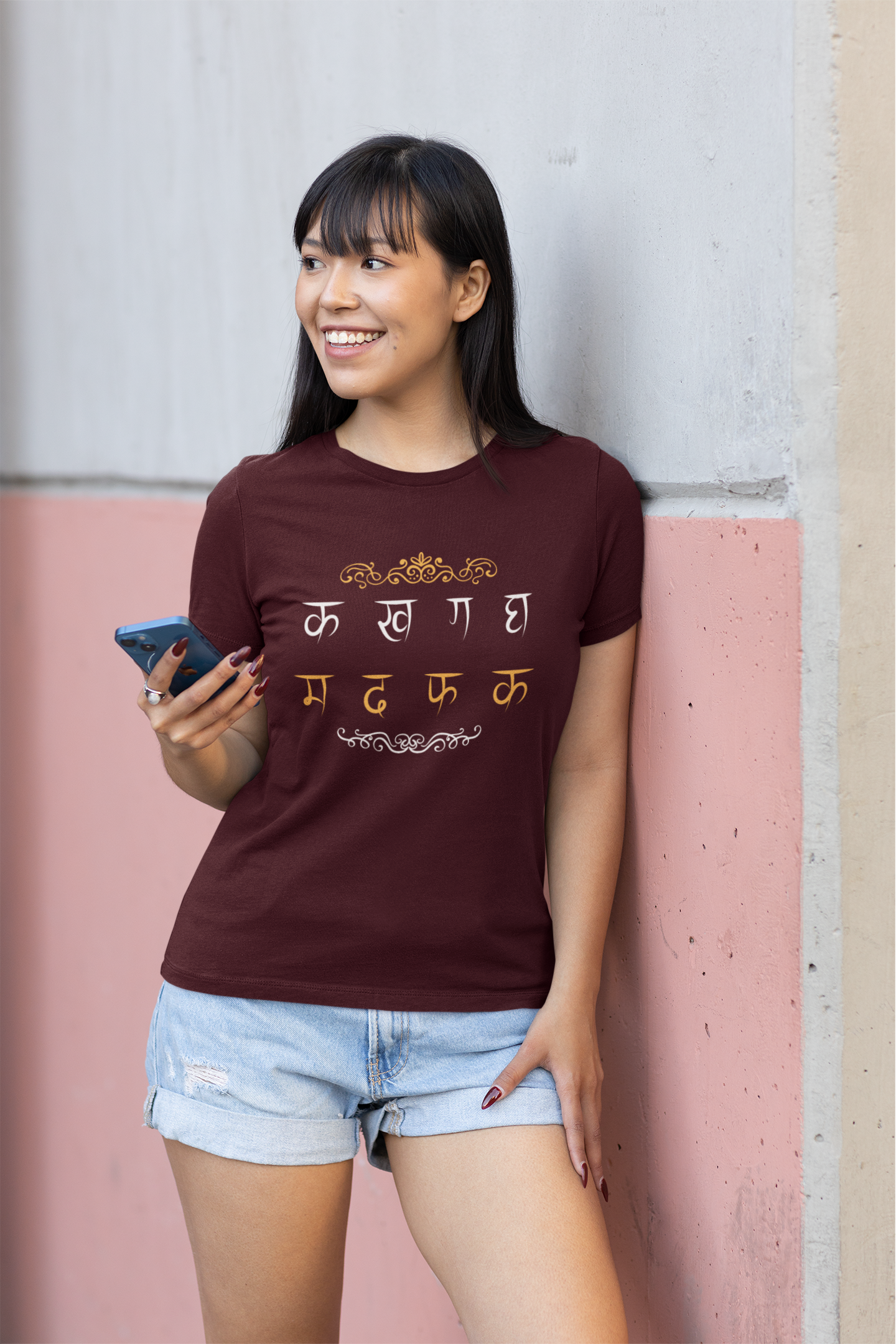 Hindi Typography Classic T-Shirt F-1