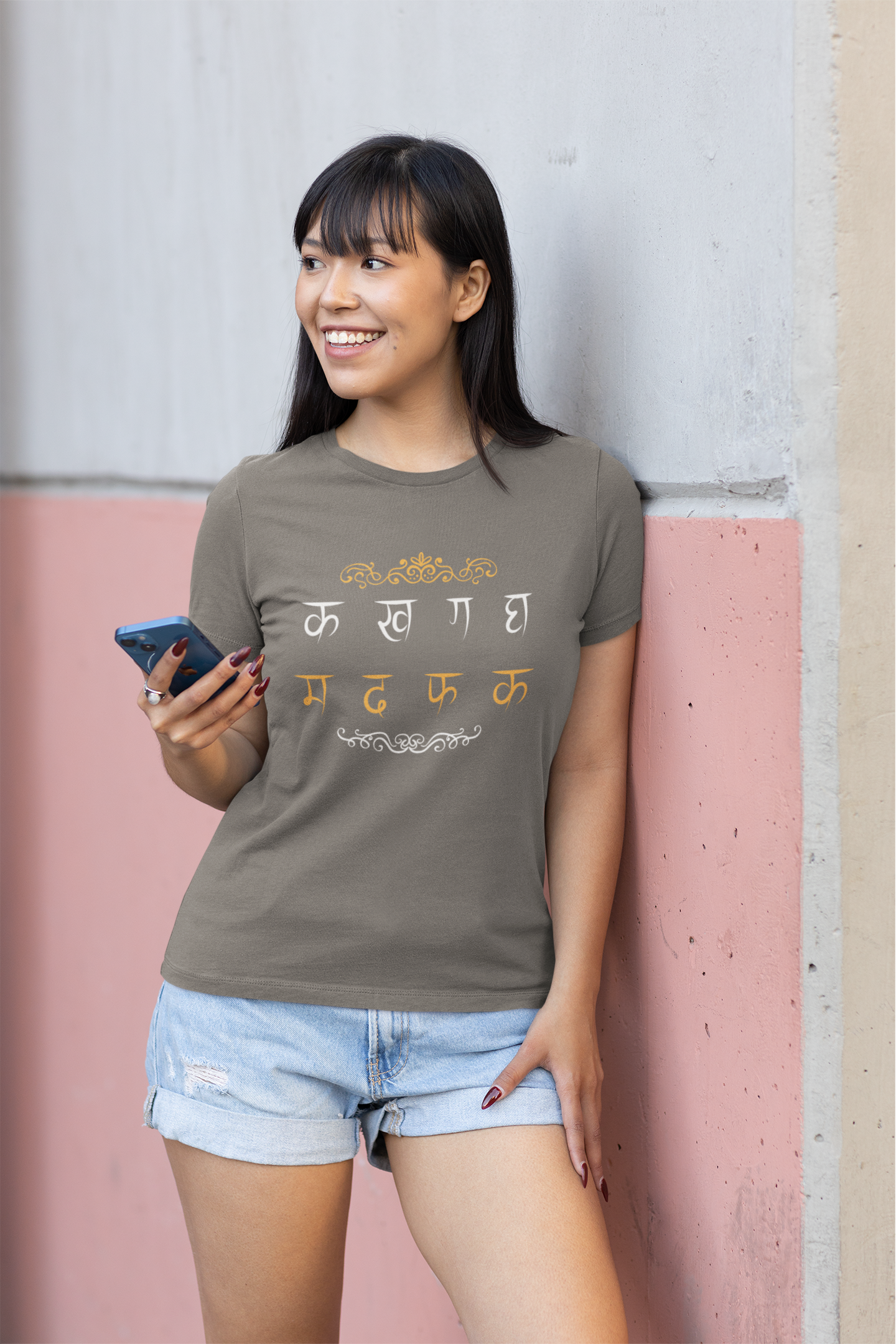 Hindi Typography Classic T-Shirt F-1
