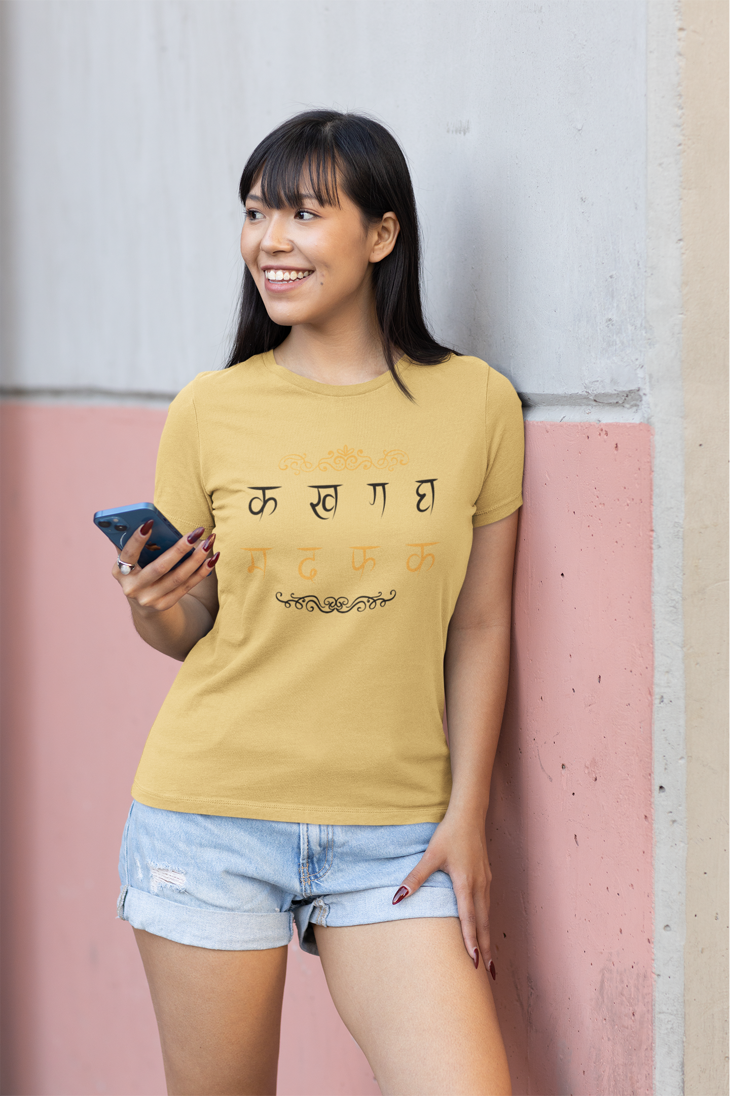 Hindi Typography Classic T-Shirt F-2