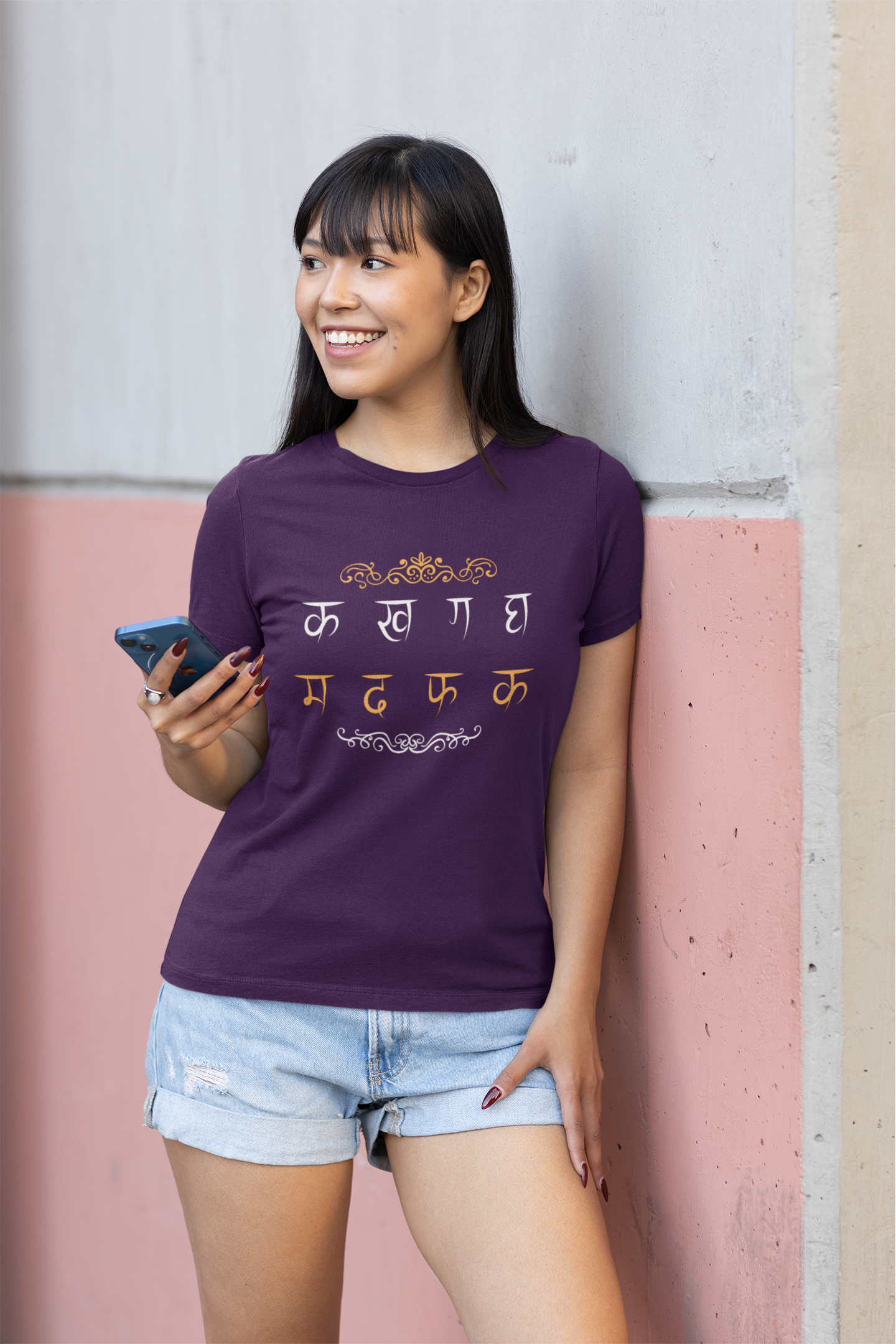 Hindi Typography Classic T-Shirt F-1