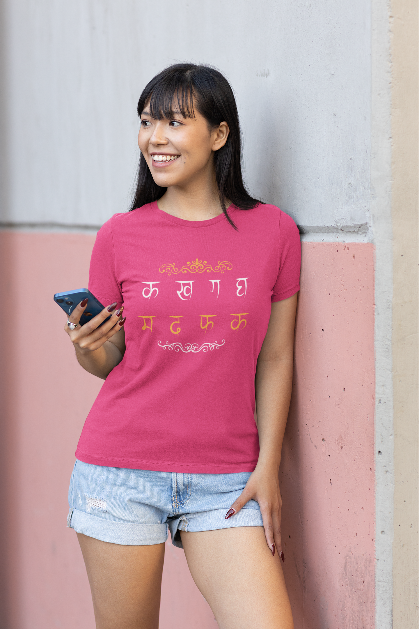 Hindi Typography Classic T-Shirt F-1