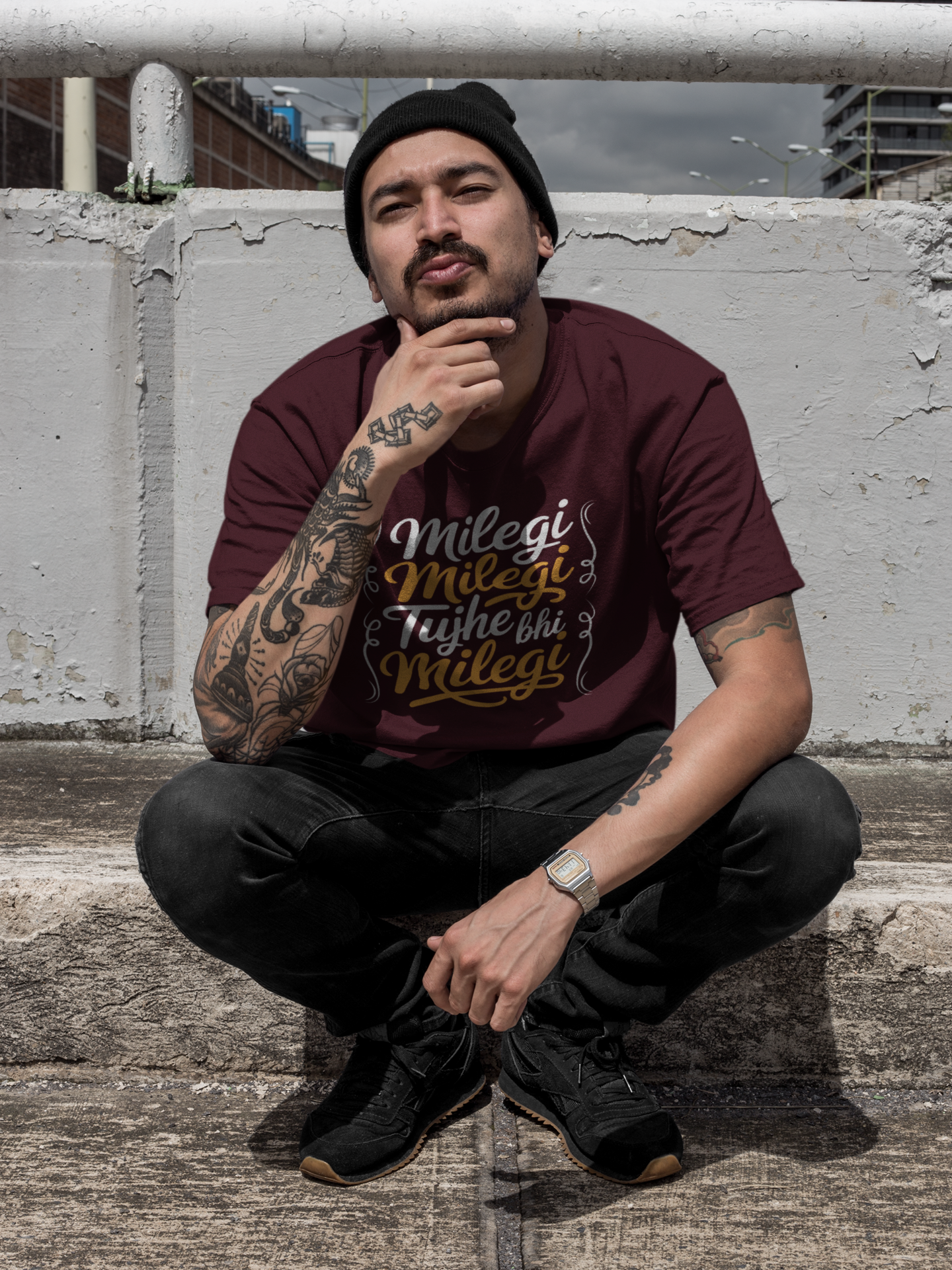 Typography Classic T-Shirt MILEGI M-1