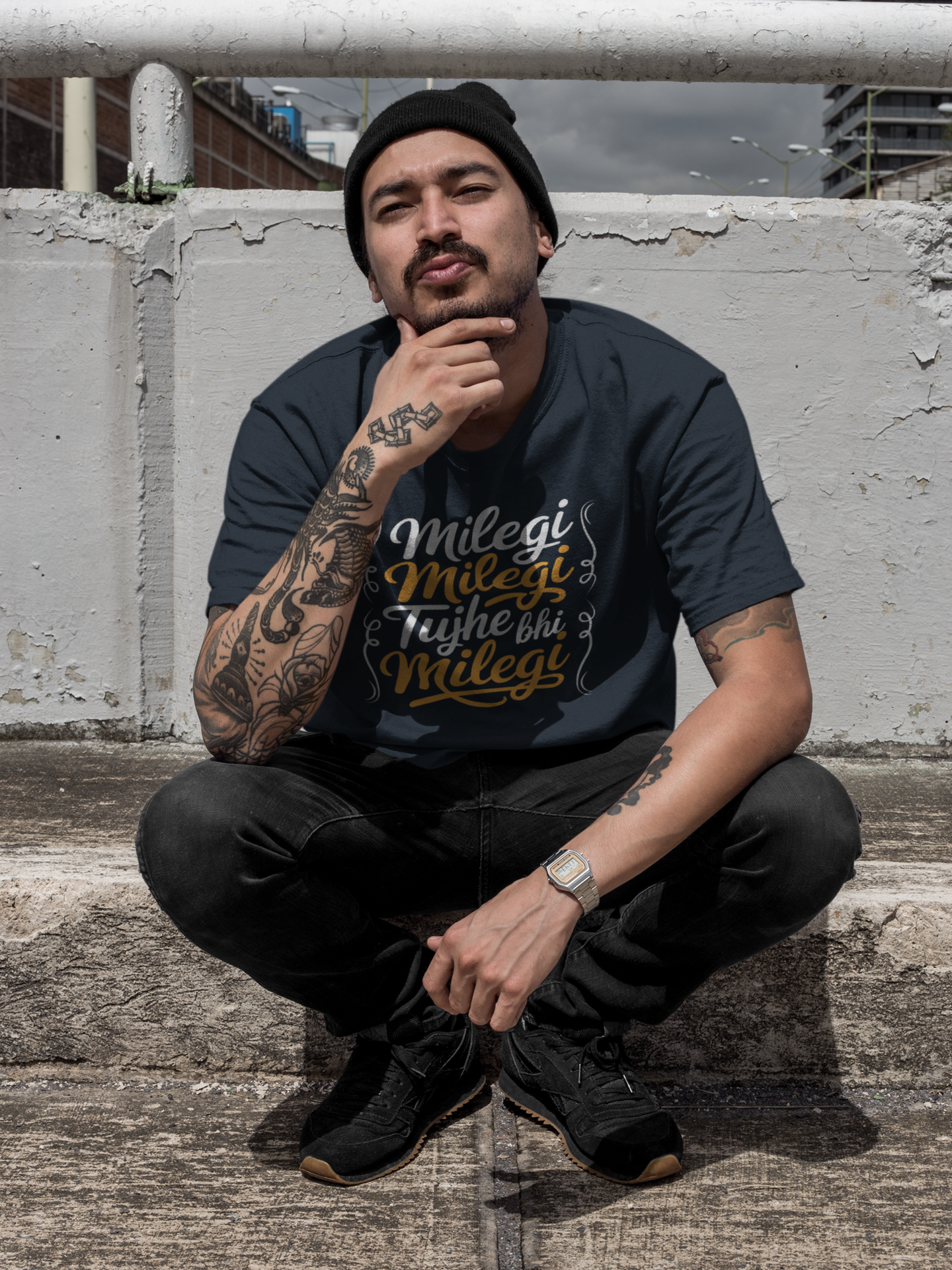 Typography Classic T-Shirt MILEGI M-1