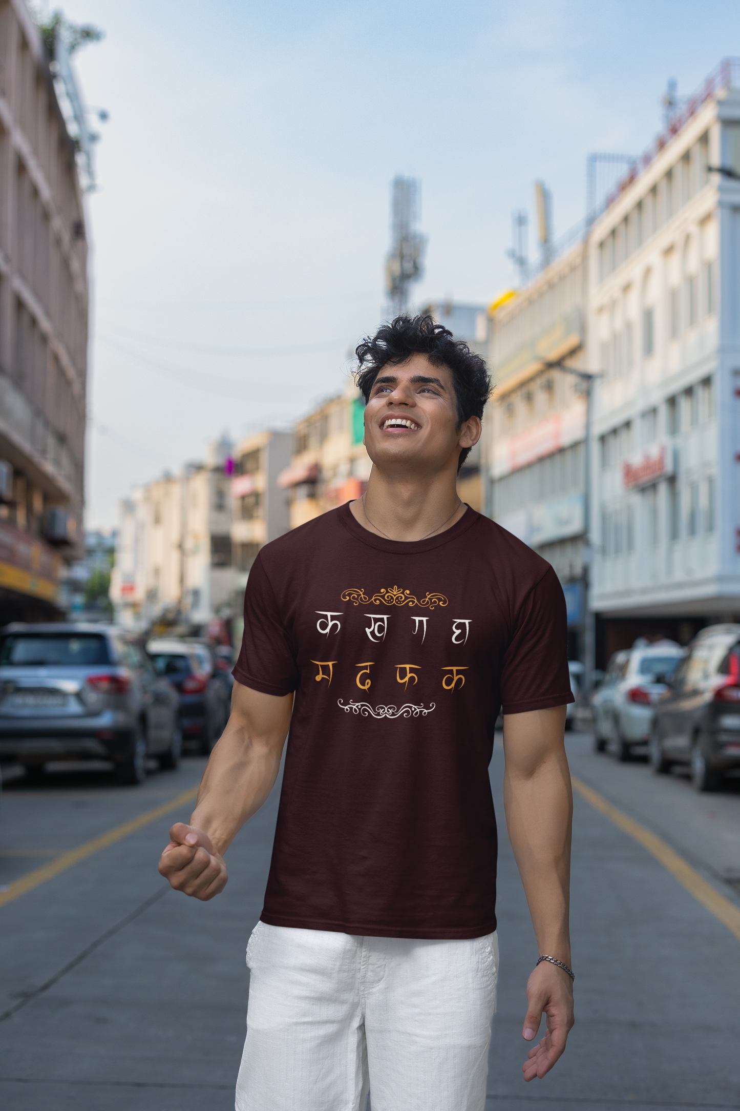 Hindi Typography Classic T-Shirt M-1