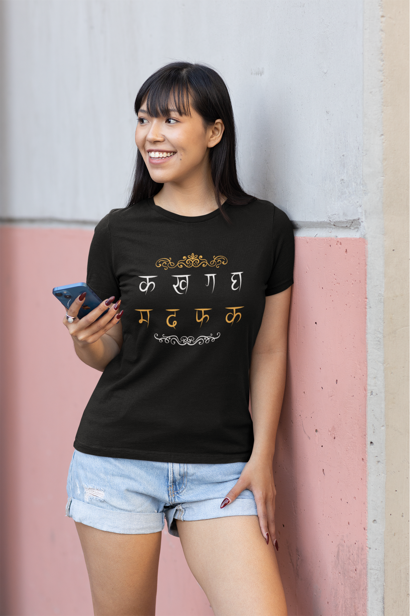 Hindi Typography Classic T-Shirt F-1